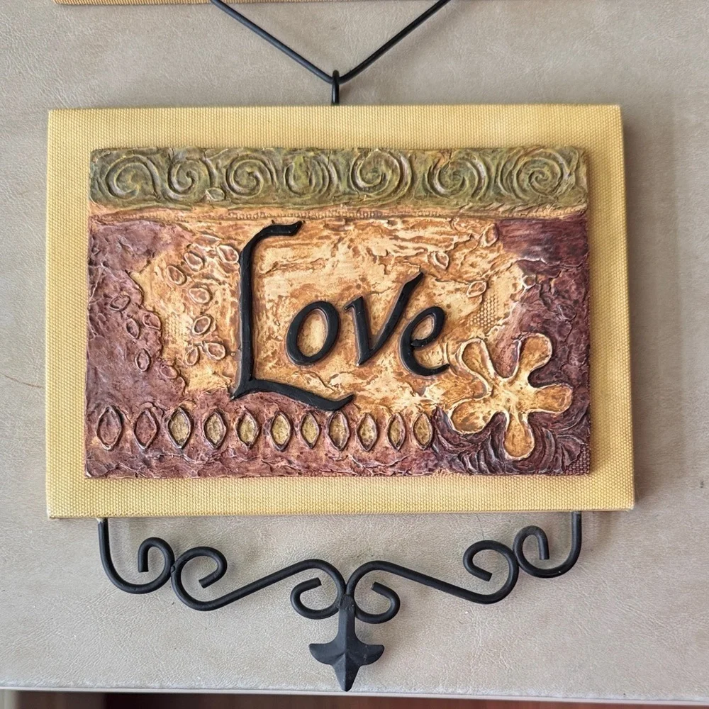 Home Interiors Decorative Wall Plaque Set - Live, Celebrate, Dream, Love